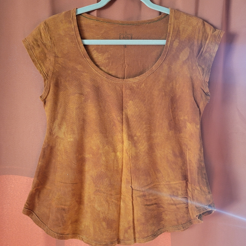 Calico Alchemy Babydoll Top - Rust - Picture 3 of 5